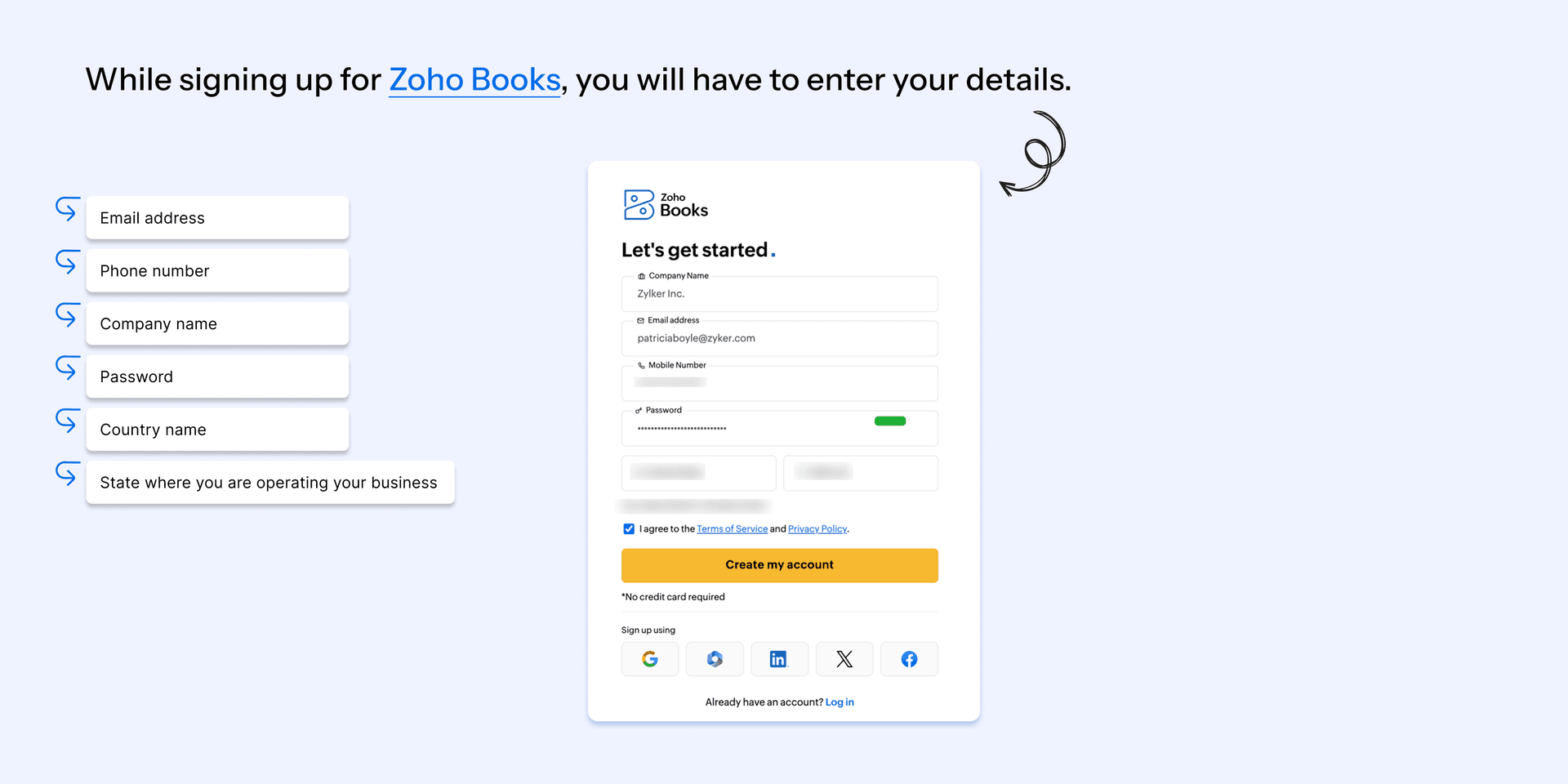 Zoho Sign Up