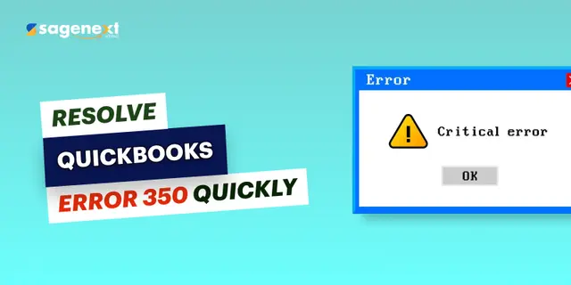 What is the QuickBooks Error 350 and How to Fix it?