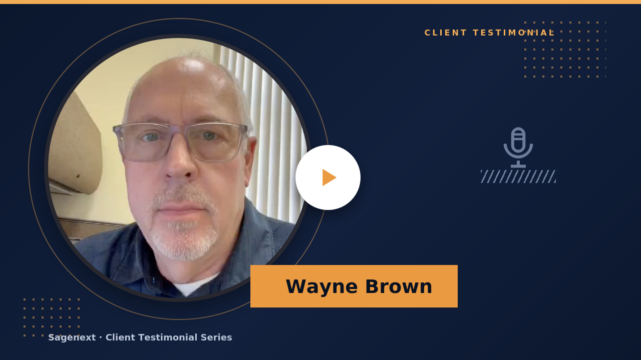 Wayne Brown video testimonial